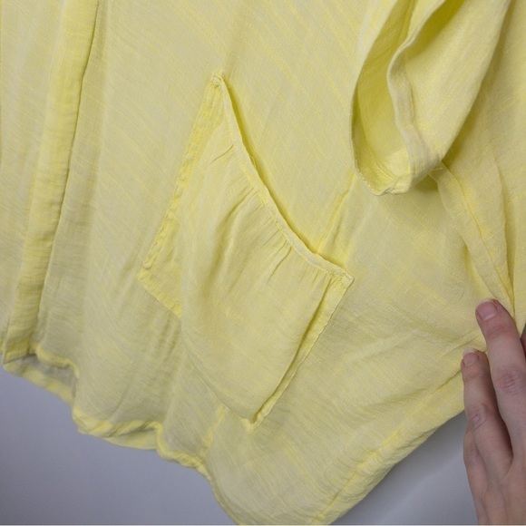 Anthropologie Saturday Sunday Size Small Kendra Neon Yellow Oversized Tunic - Picture 6 of 13